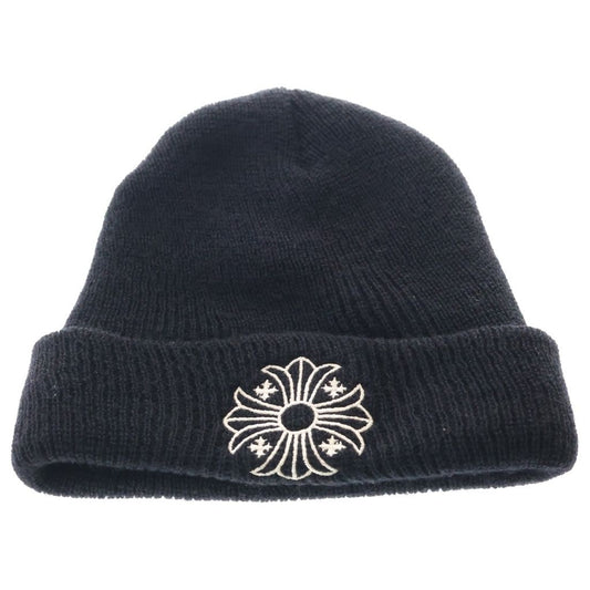 Chrome Hearts Wool Watch Cap CH Plus Embroidery Beanie Black Knit Cap Hat