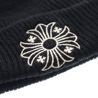 Chrome Hearts Wool Watch Cap CH Plus Embroidery Beanie Black Knit Cap Hat — view 5