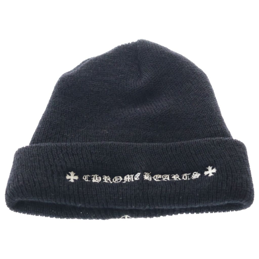 Chrome Hearts Wool Watch Cap CH Plus Embroidery Beanie Black Knit Cap Hat — view 2