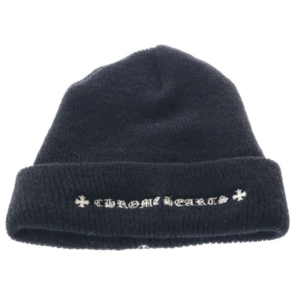 Chrome Hearts Wool Watch Cap CH Plus Embroidery Beanie Black Knit Cap Hat — view 2
