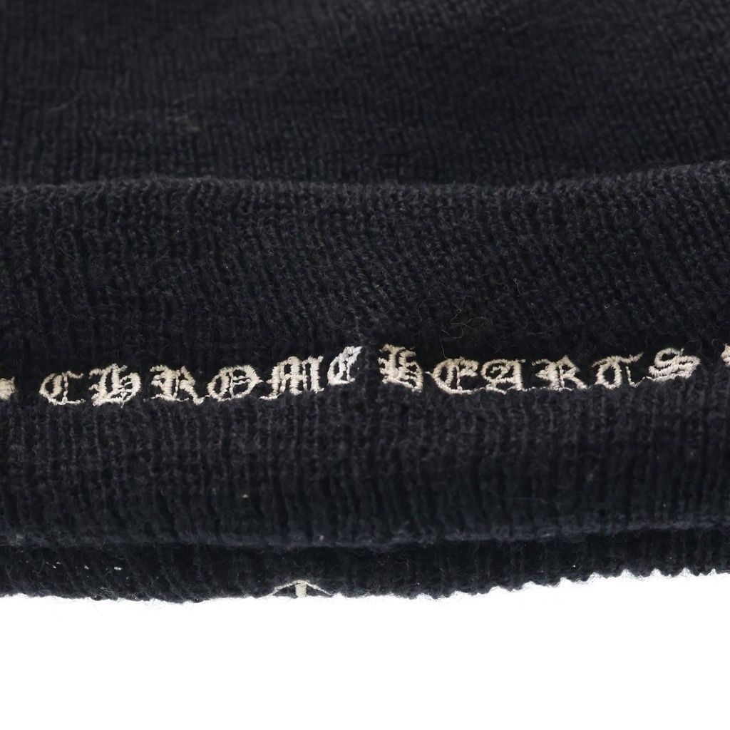 Chrome Hearts Wool Watch Cap CH Plus Embroidery Beanie Black Knit Cap Hat — view 6