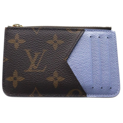 Louis Vuitton Monogram Card Holder Romy Case Blue Frost Brown — view 2