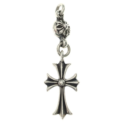 Chrome Hearts Vintage Tny CH Crs 1 Ball Tiny CH Cross Charm Pendant Top Silver — view 2