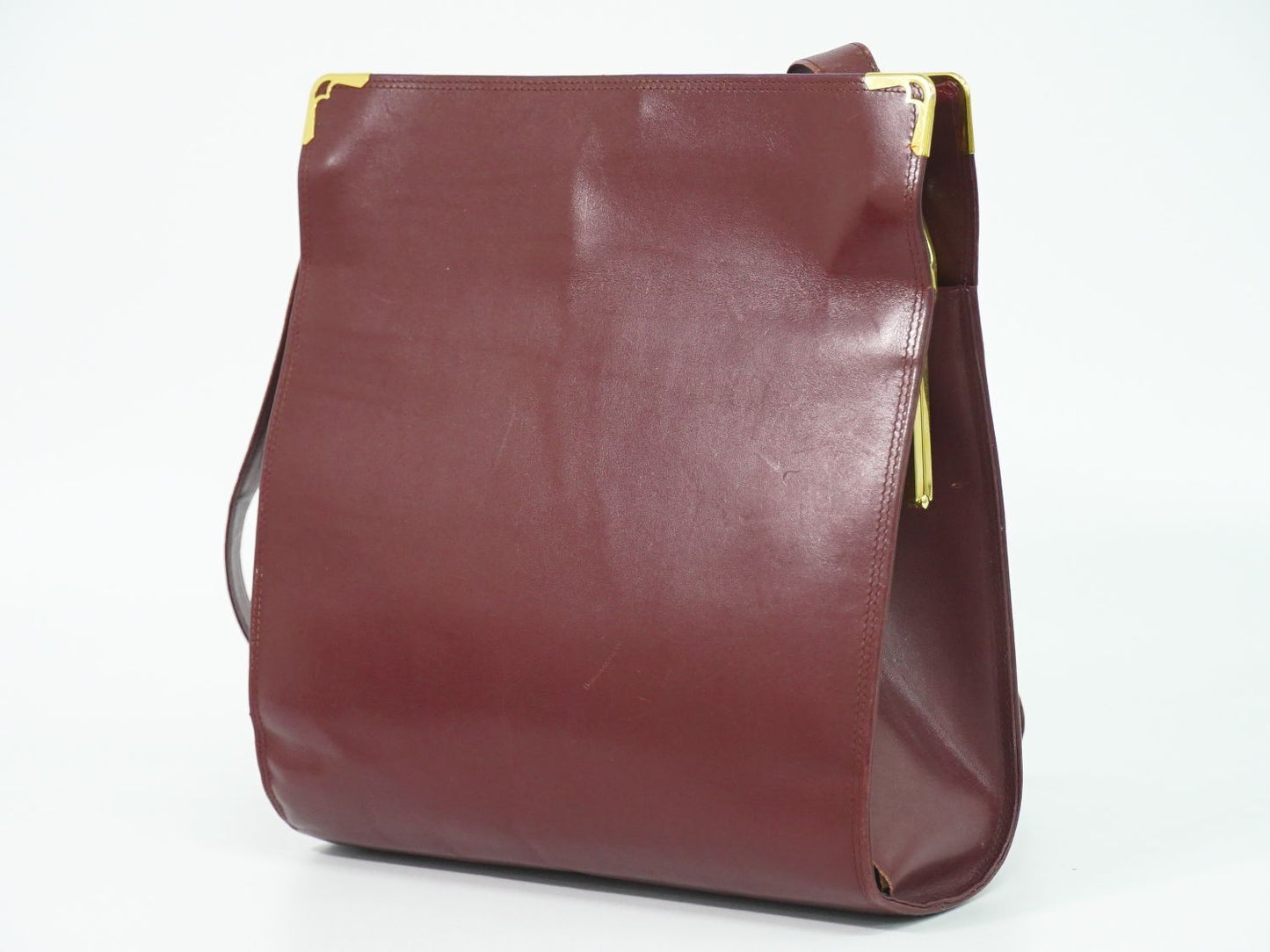 Cartier Must Line Shoulder Bag Leather Bordeaux — view 2