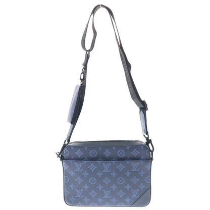 Louis Vuitton Monogram Shadow Duo Messenger Shoulder Bag Blue Black