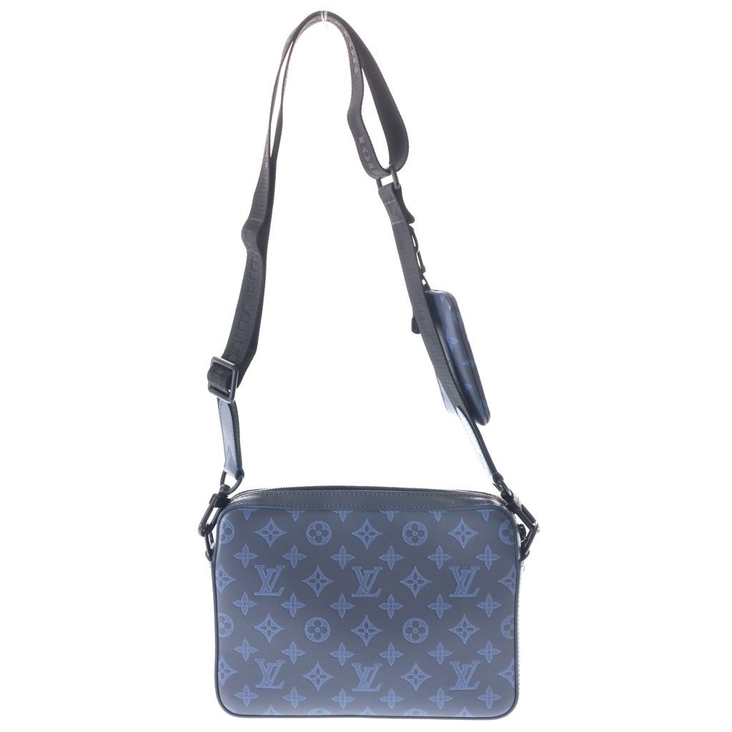 Louis Vuitton Monogram Shadow Duo Messenger Shoulder Bag Blue Black — view 2
