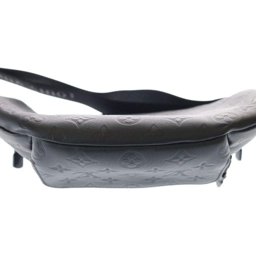Louis Vuitton Monogram Shadow Rush Bum Bag Black Leather — view 5
