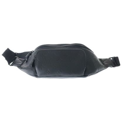 Louis Vuitton Monogram Shadow Rush Bum Bag Black Leather