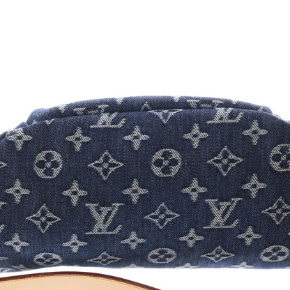 Louis Vuitton Monogram Flower Denim Rush Bum Bag Indigo Blue Brown Leather — view 4