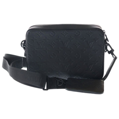 Louis Vuitton Monogram Shadow Trio Messenger Shoulder Bag Black Leather — view 2