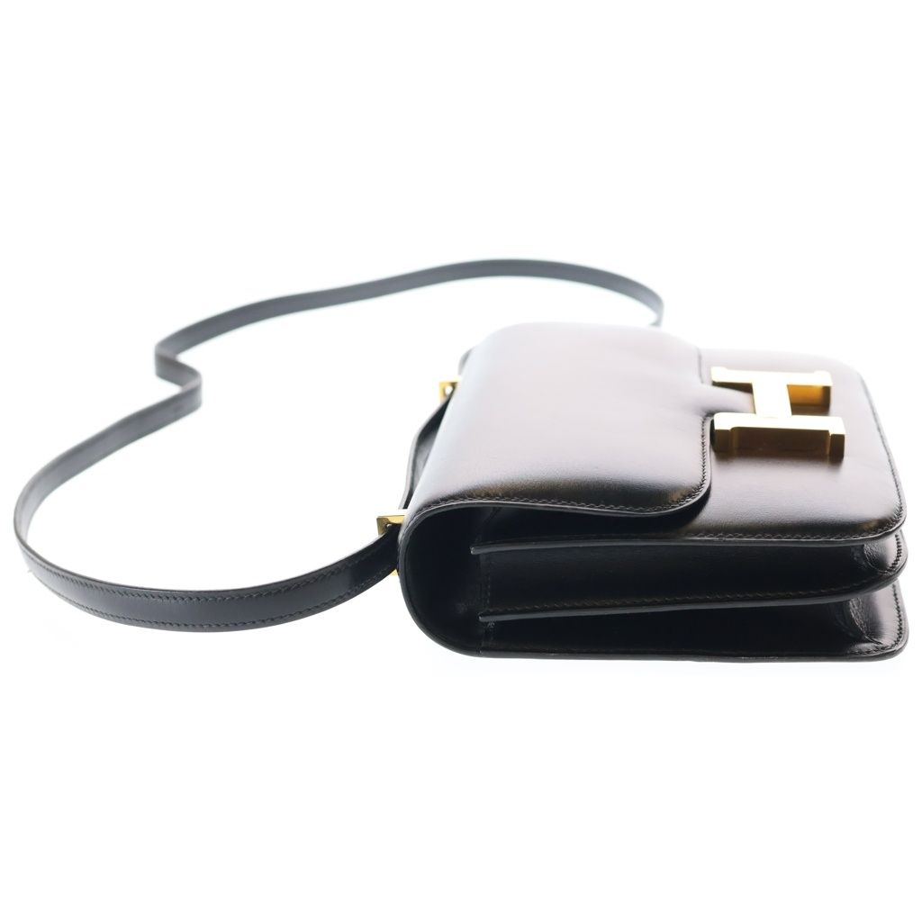 Hermes Constance 18 Black Box Calf Shoulder Bag Gold — view 3