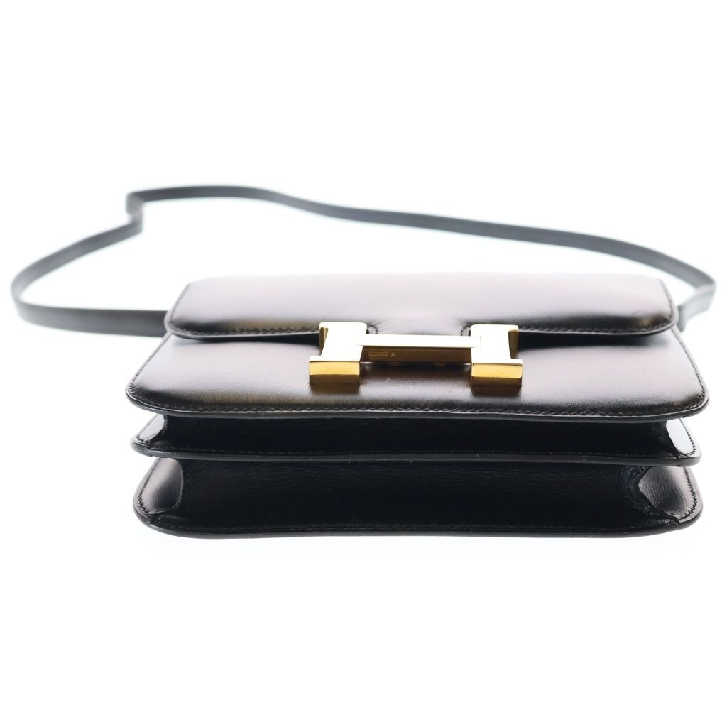 Hermes Constance 18 Black Box Calf Shoulder Bag Gold — view 4