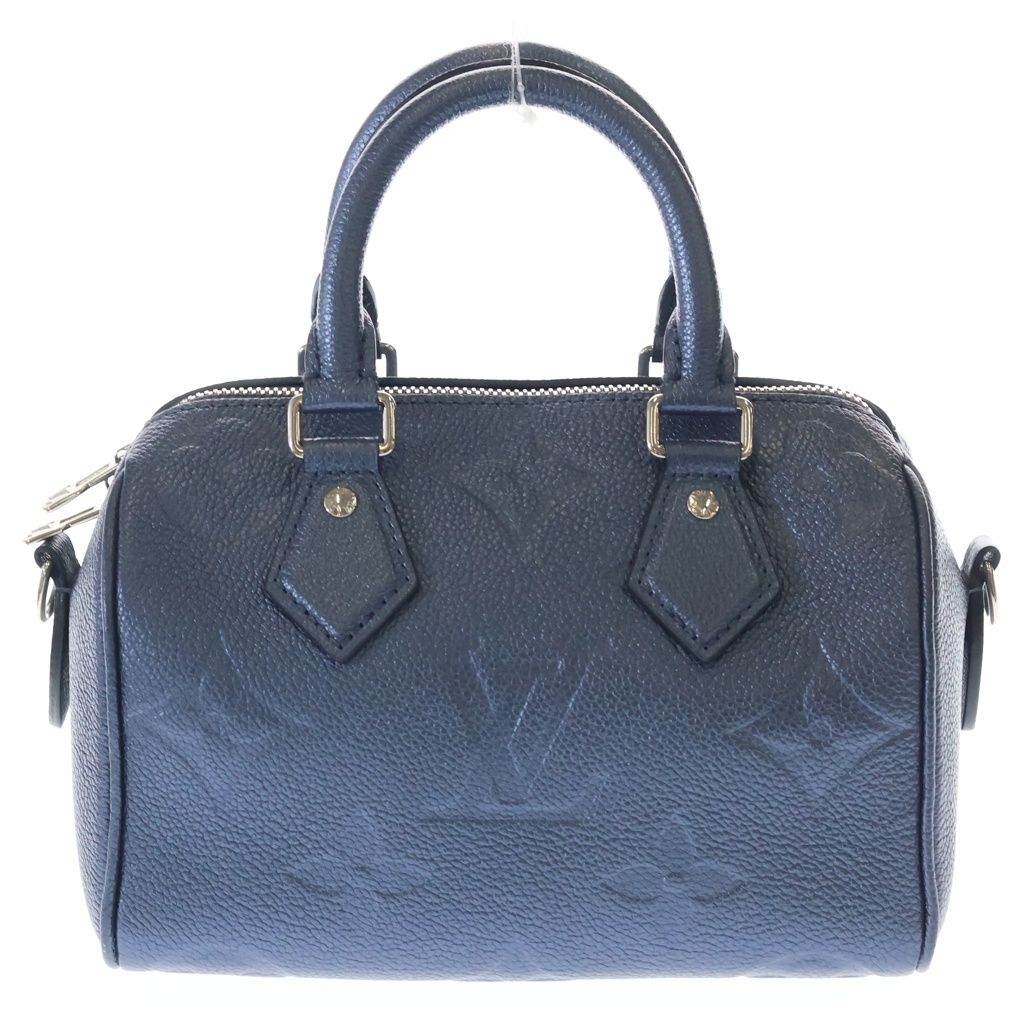 Louis Vuitton Monogram Empreinte Speedy Bandouliere 20 Metallic Blue 2-Way