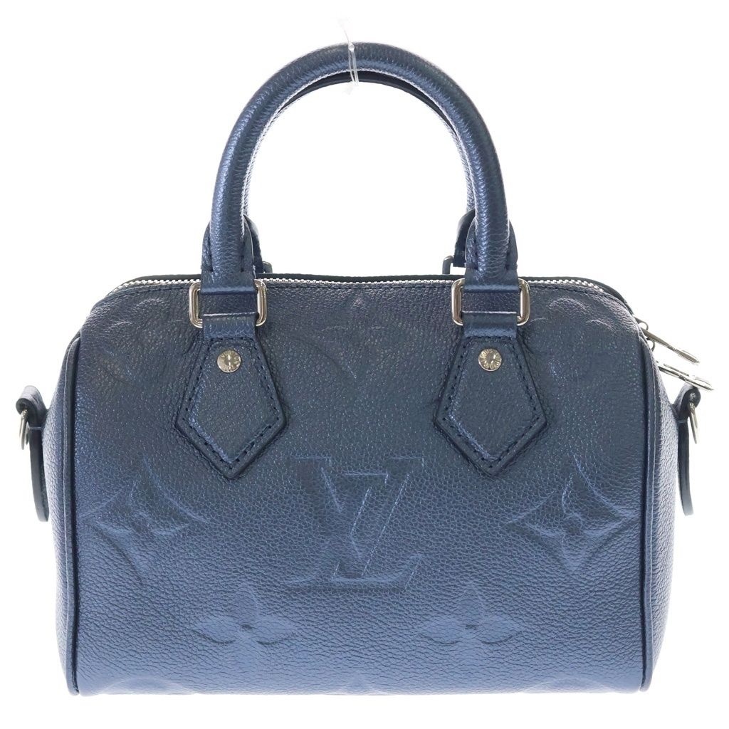 Louis Vuitton Monogram Empreinte Speedy Bandouliere 20 Metallic Blue 2-Way — view 2