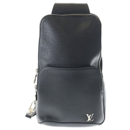 Louis Vuitton Taiga Avenue Sling Bag Black Leather Silver