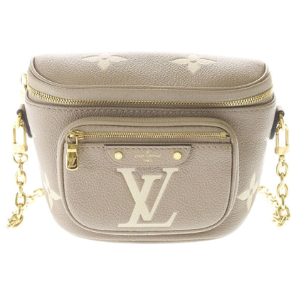 Louis Vuitton Monogram Empreinte Mini Bum Bag Bicolor Beige Leather Gold