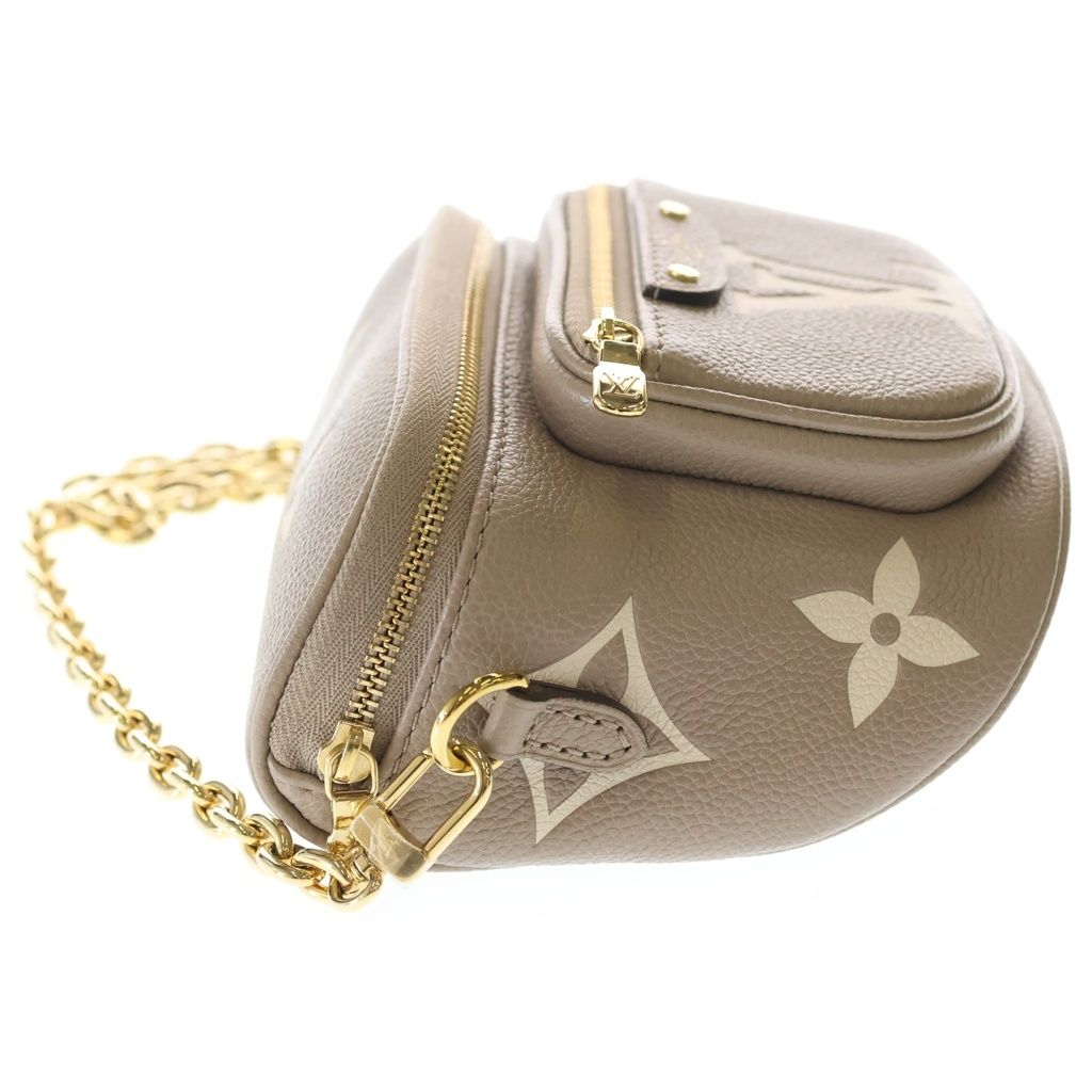 Louis Vuitton Monogram Empreinte Mini Bum Bag Bicolor Beige Leather Gold — view 3