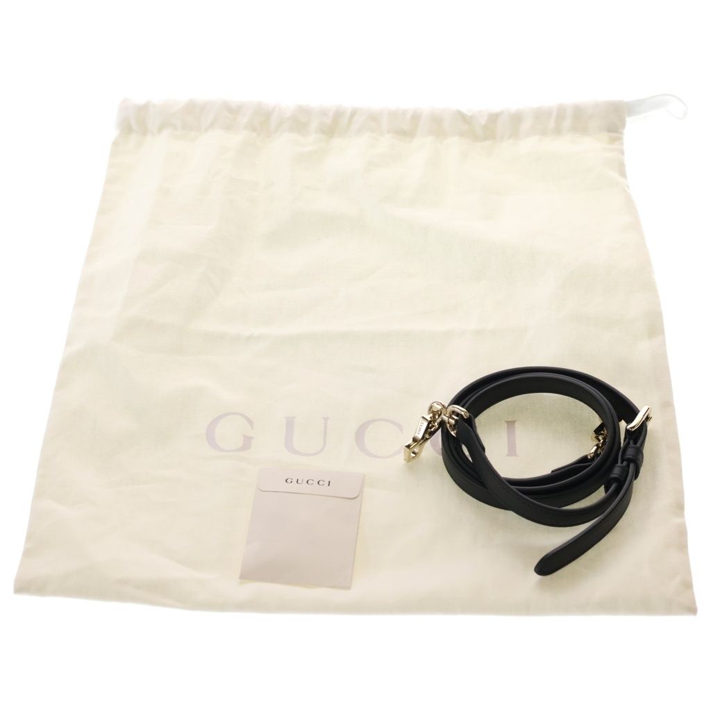 Gucci Horsebit Shoulder Bag Black Leather Gold — view 6