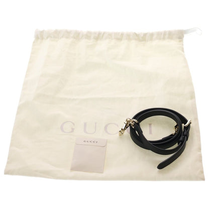 Gucci Horsebit Shoulder Bag Black Leather Gold — view 6