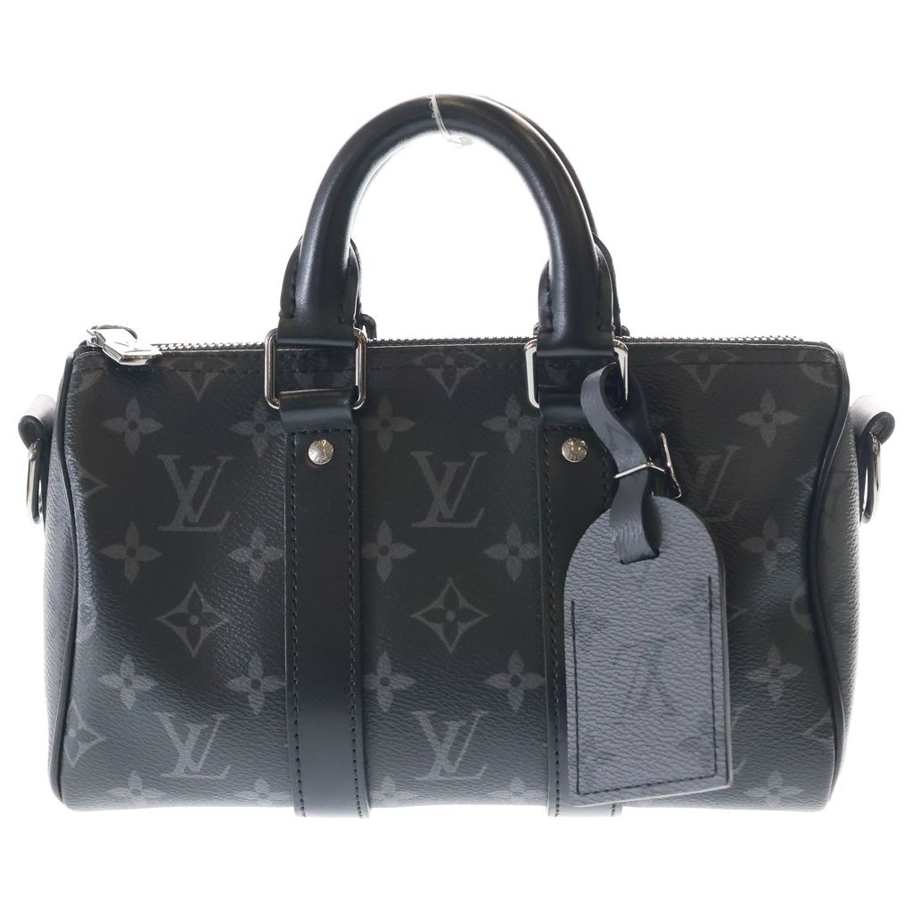 Louis Vuitton Monogram Eclipse Keepall Bandouliere 25 Shoulder Bag Black