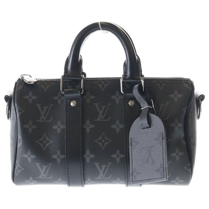Louis Vuitton Monogram Eclipse Keepall Bandouliere 25 Shoulder Bag Black