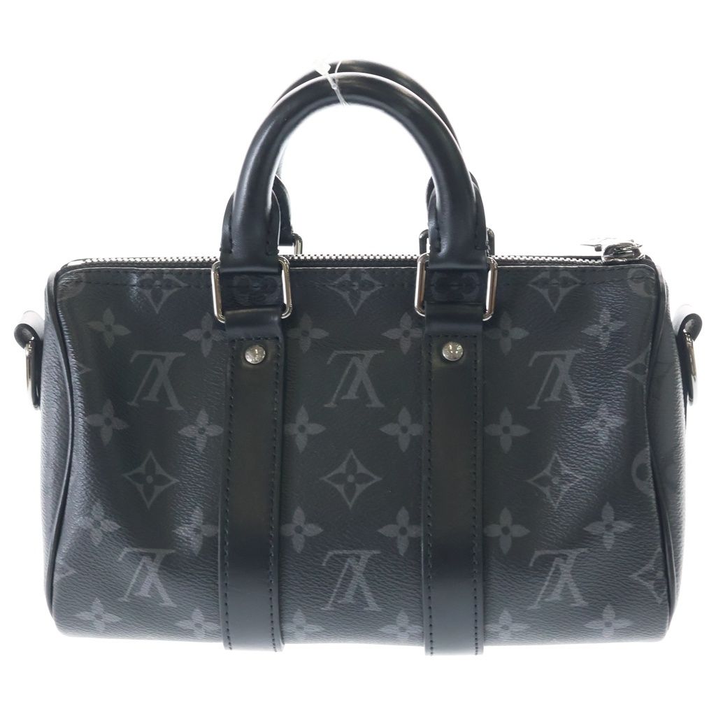 Louis Vuitton Monogram Eclipse Keepall Bandouliere 25 Shoulder Bag Black — view 2