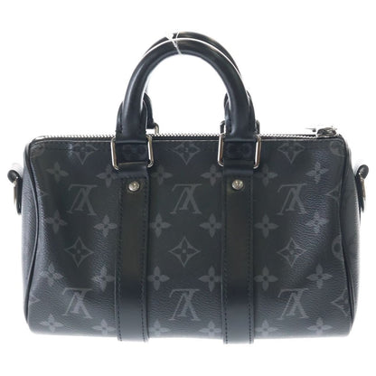 Louis Vuitton Monogram Eclipse Keepall Bandouliere 25 Shoulder Bag Black — view 2