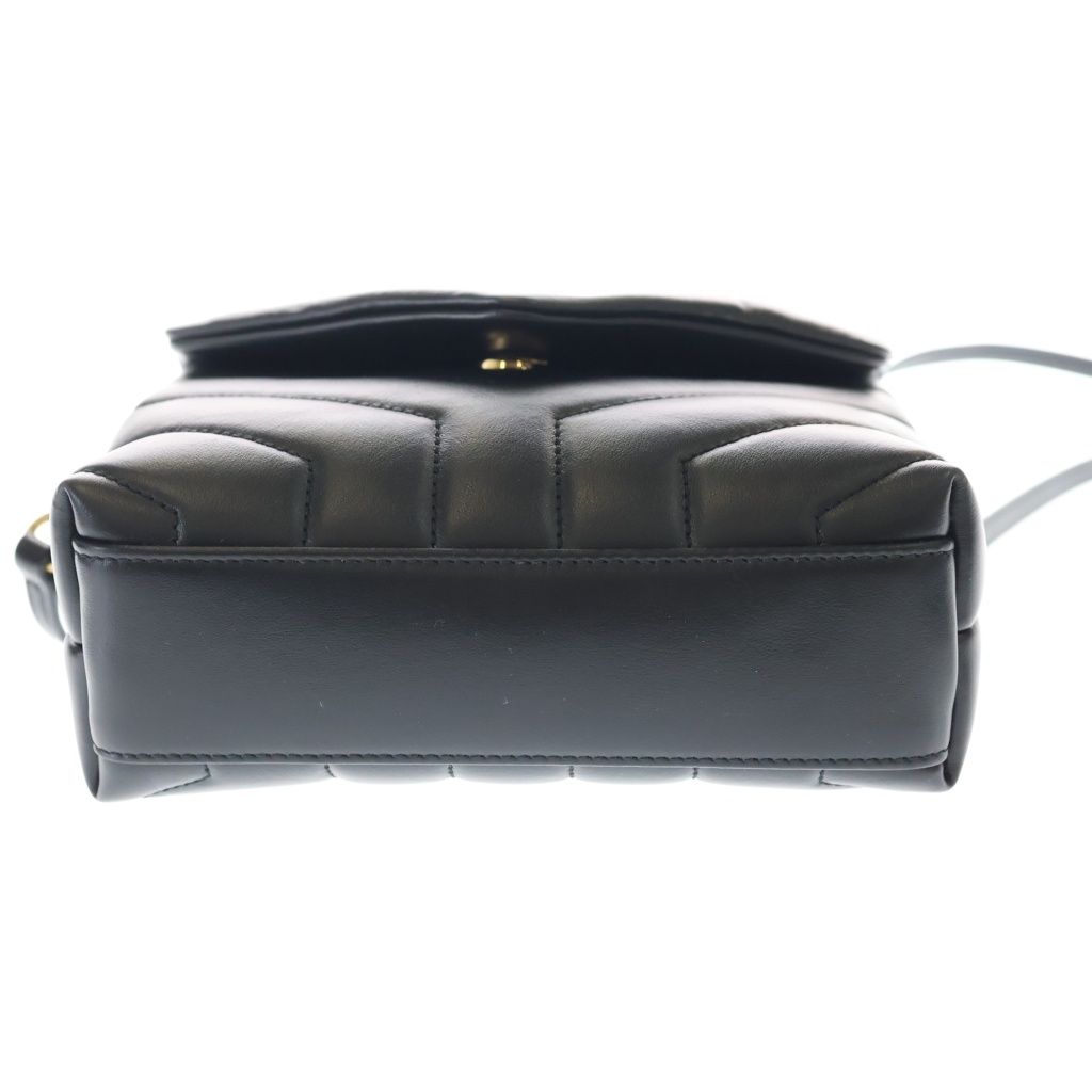 Saint Laurent Paris Lou Toy Leather Chain Shoulder Bag Black Gold — view 5