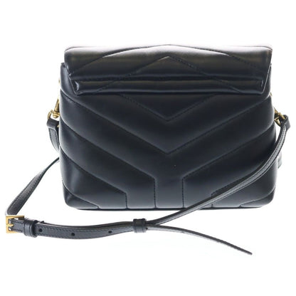 Saint Laurent Paris Lou Toy Leather Chain Shoulder Bag Black Gold — view 2
