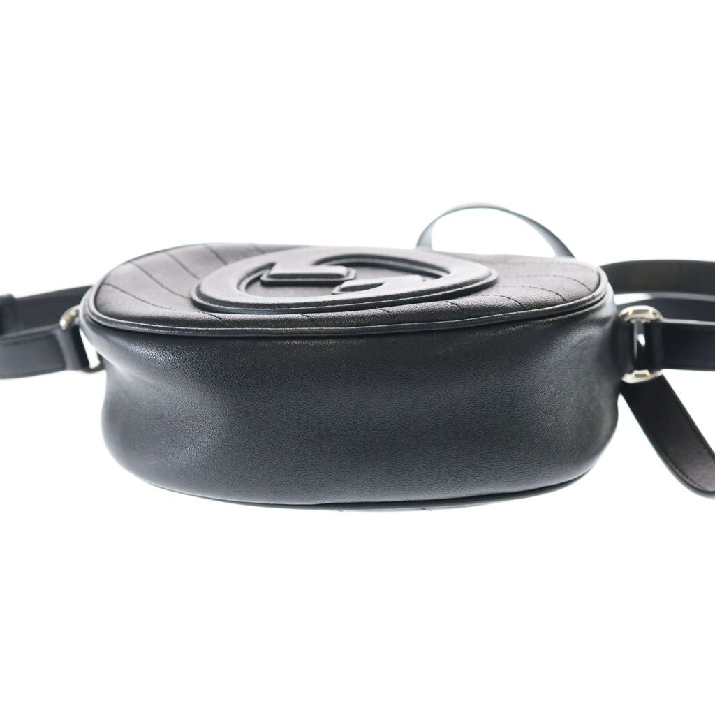 Gucci Blanc Di Mini Shoulder Bag Black Leather Silver — view 5