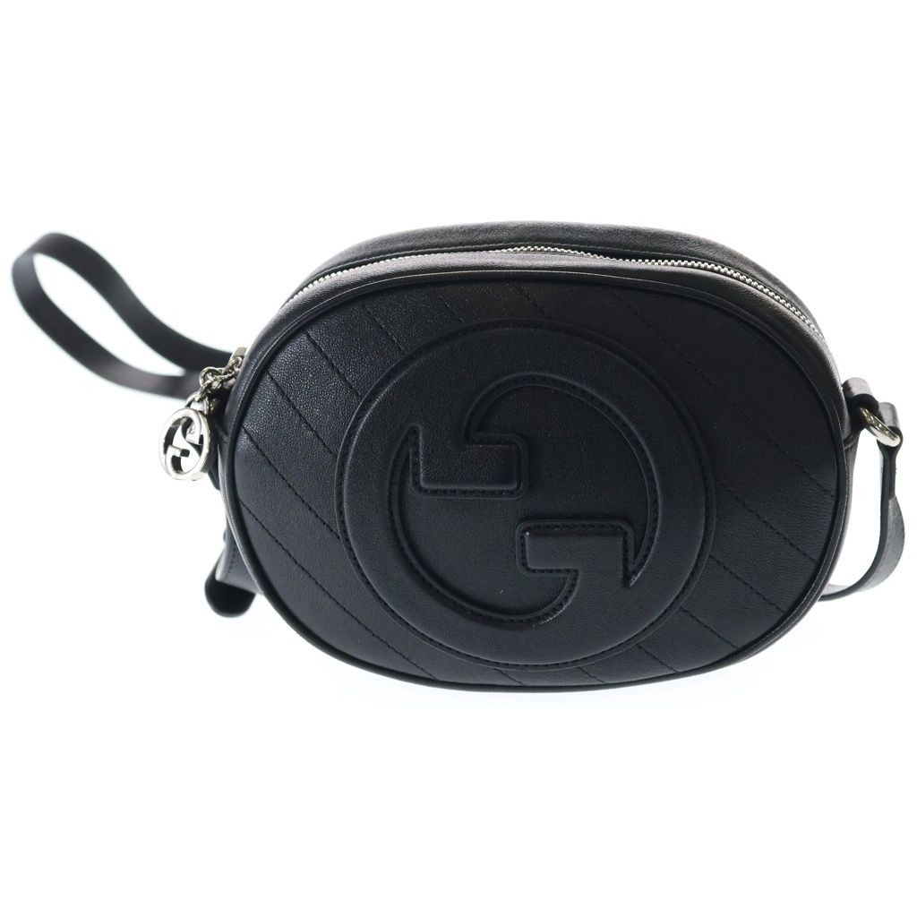 Gucci Blanc Di Mini Shoulder Bag Black Leather Silver