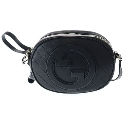 Gucci Blanc Di Mini Shoulder Bag Black Leather Silver