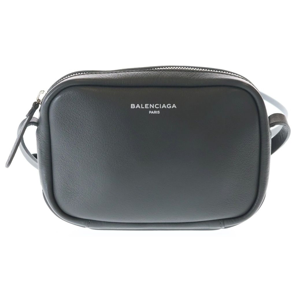 Balenciaga Everyday Leather Camera Shoulder Bag Gray