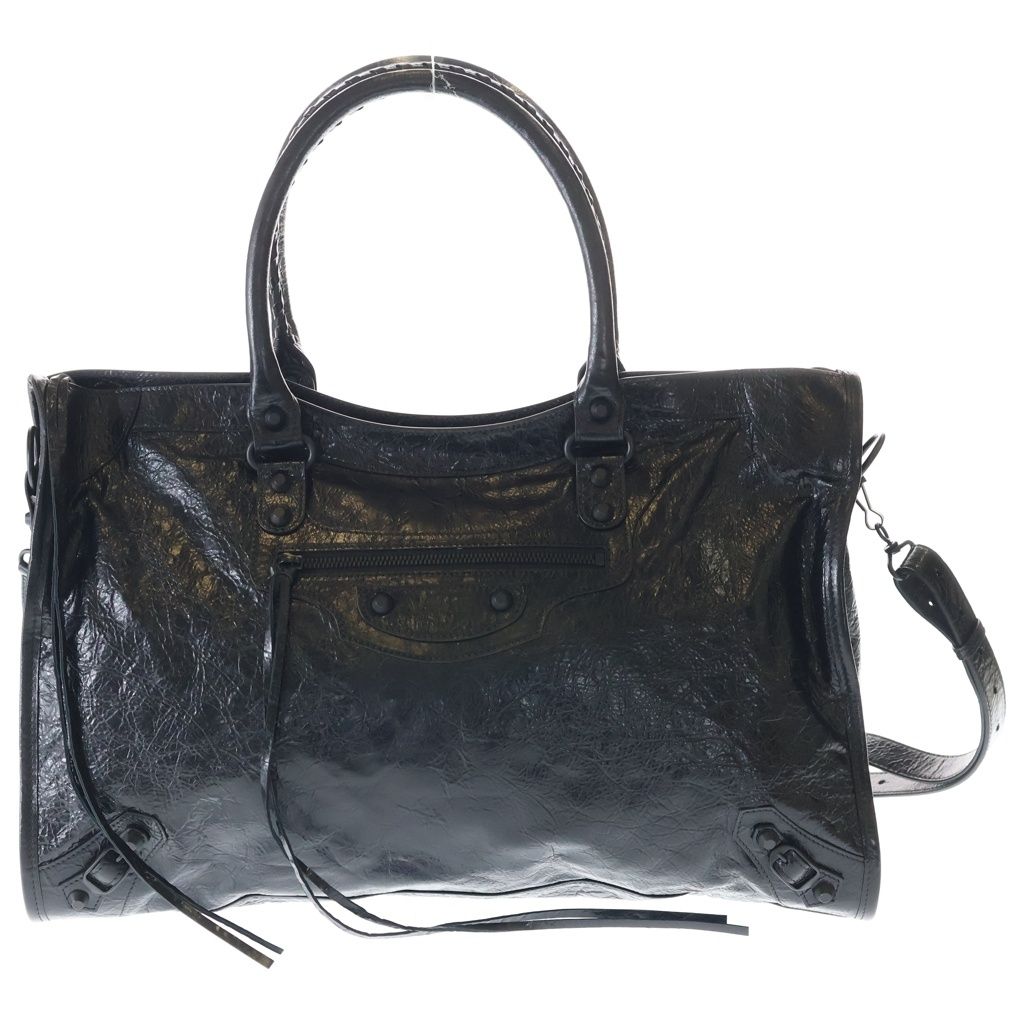 Balenciaga City Large Leather 2-Way Bag Black