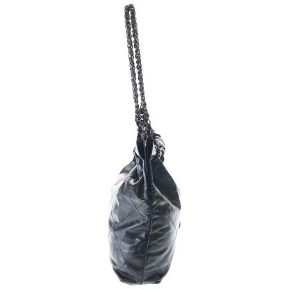 Chanel 22 Small Calfskin Leather Shoulder Bag Black — view 3