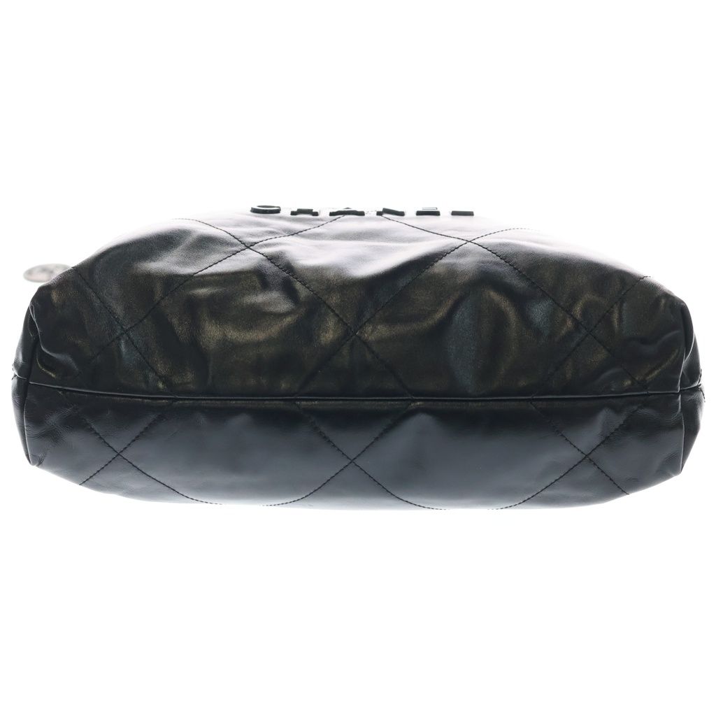 Chanel 22 Small Calfskin Leather Shoulder Bag Black — view 4