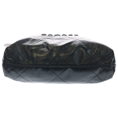 Chanel 22 Small Calfskin Leather Shoulder Bag Black — view 4