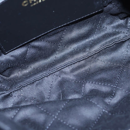 Chanel 22 Mini Calfskin Leather Black Gold Handbag — view 5