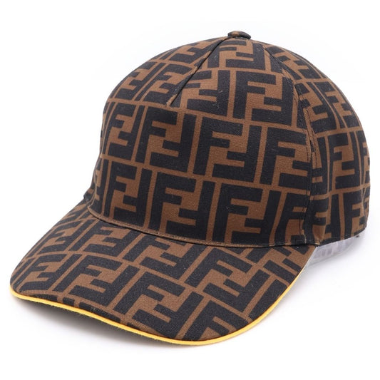 Fendi Zucca All Over Pattern Baseball Cap Hat Brown