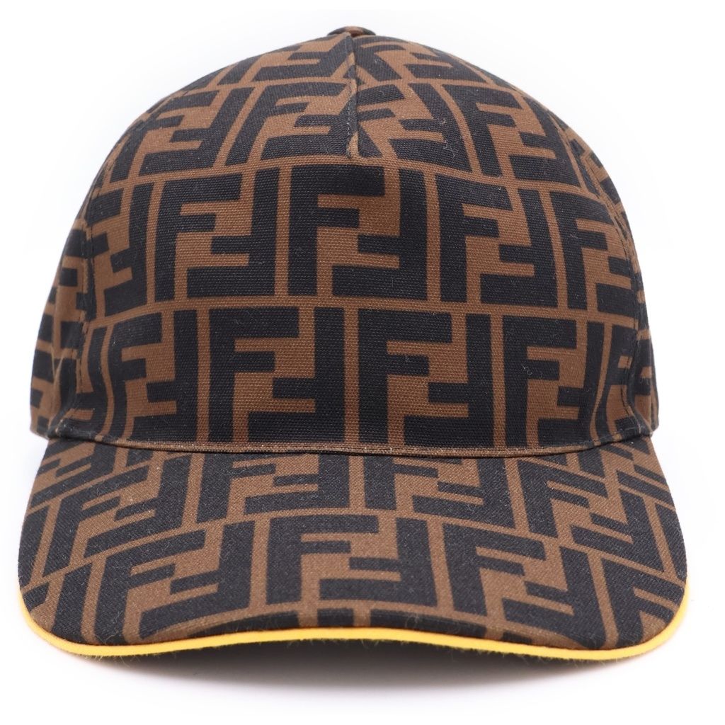 Fendi Zucca All Over Pattern Baseball Cap Hat Brown — view 4