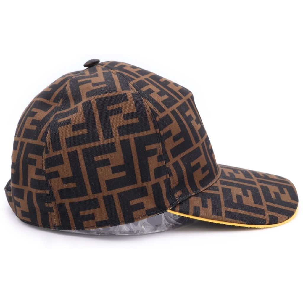 Fendi Zucca All Over Pattern Baseball Cap Hat Brown — view 3