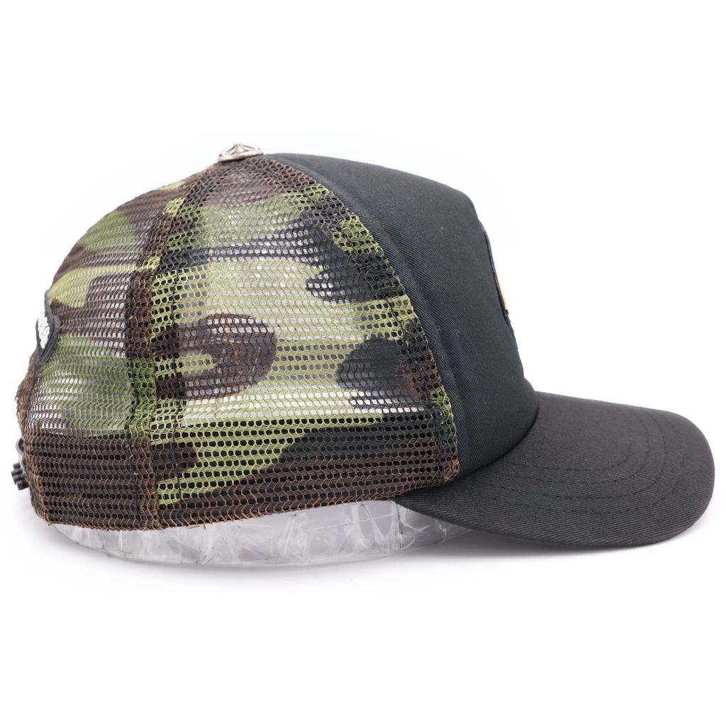Chrome Hearts Foti Mesh Trap Khaki Cap Hat Black — view 3