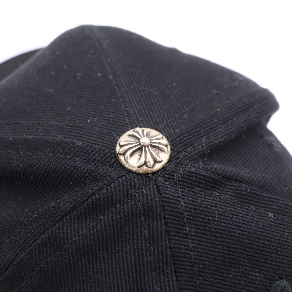 Chrome Hearts Vertical Logo Trucker Cap Embroidery Truck Khaki Cap Hat Black — view 6