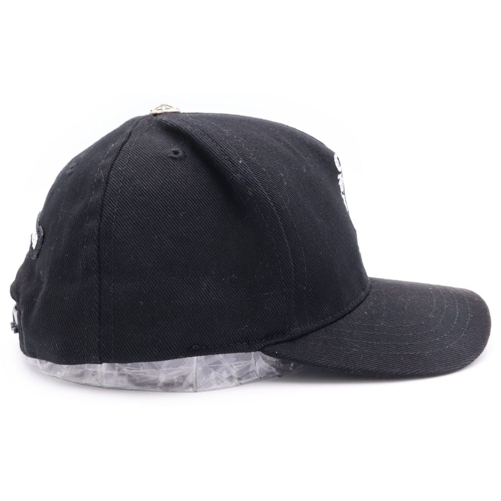 Chrome Hearts Vertical Logo Trucker Cap Embroidery Truck Khaki Cap Hat Black — view 3
