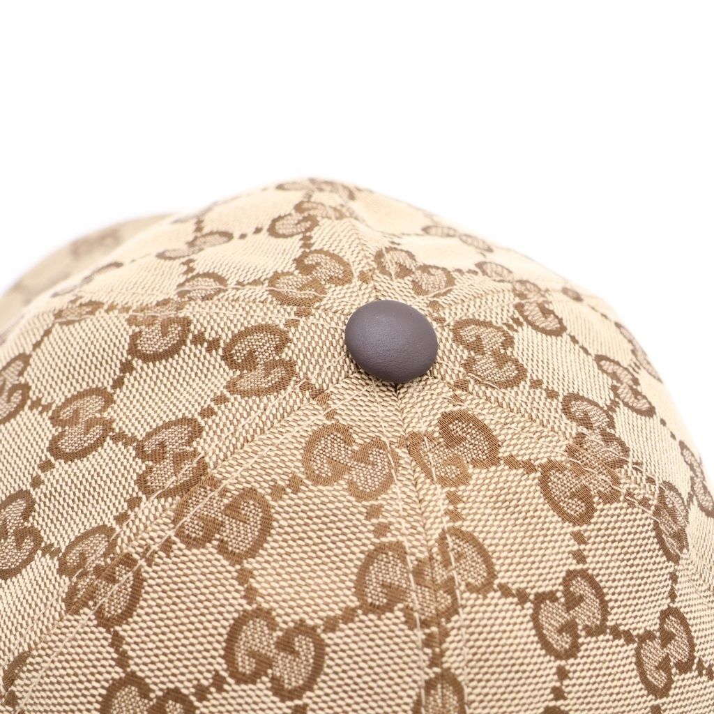 Gucci GG Canvas Jacquard Baseball Cap Hat Brown Beige — view 6
