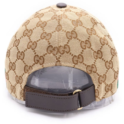 Gucci GG Canvas Jacquard Baseball Cap Hat Brown Beige — view 2