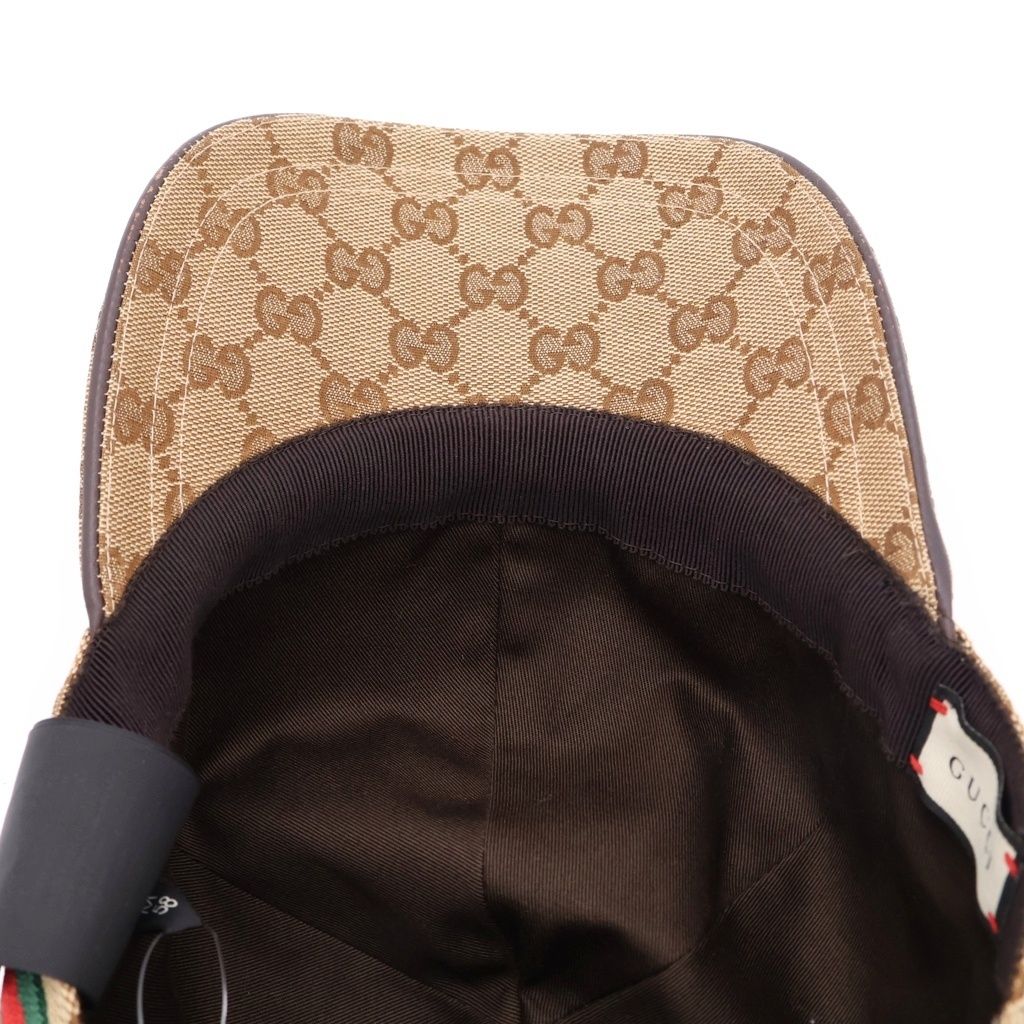 Gucci GG Canvas Jacquard Baseball Cap Hat Brown Beige — view 5