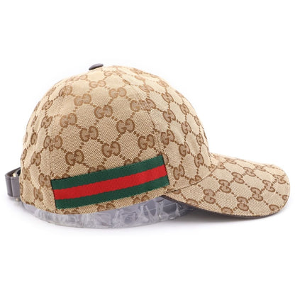 Gucci GG Canvas Jacquard Baseball Cap Hat Brown Beige — view 3