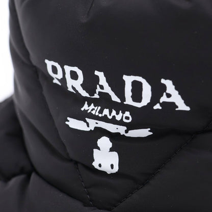 Prada Padded Re-Nylon Bucket Hat Logo Black Iyk — view 5