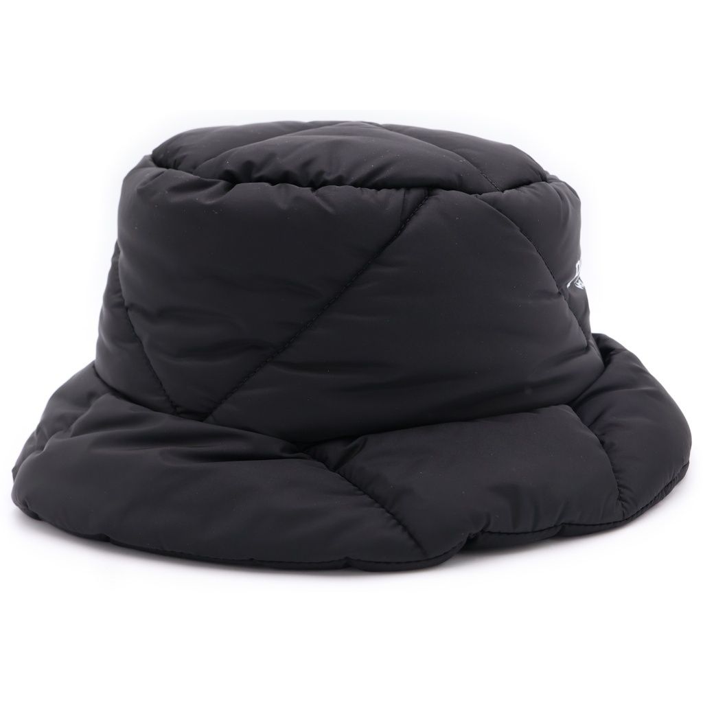 Prada Padded Re-Nylon Bucket Hat Logo Black Iyk — view 3